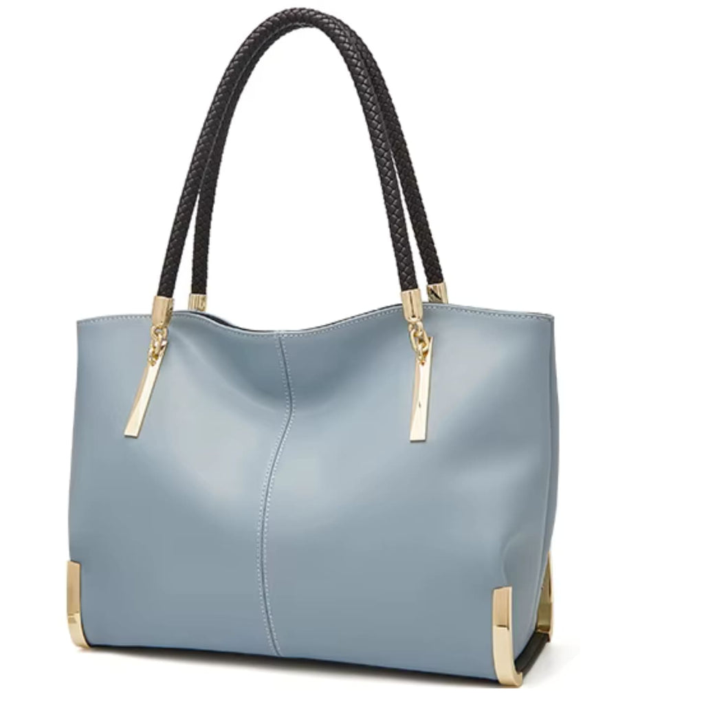 BOLSA FEMININA FOXER FEITA EM COURO GENUÍNO– MODELO CROWN LUXE BLUE