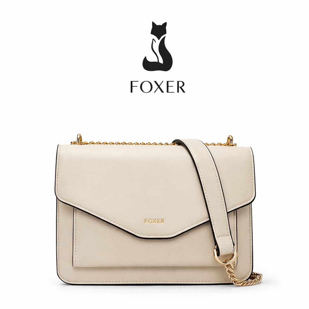 BOLSA FEMININA TYRANSVERSAL FOXER FEITA EM COURO REFINADO MODELO ARVELLE
