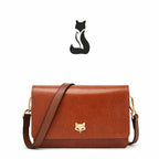 BOLSA FEMININA FOXER TRABSVERSAL  FEITA EM COURO REFINADO MODELO CHARLOTTE BROWN