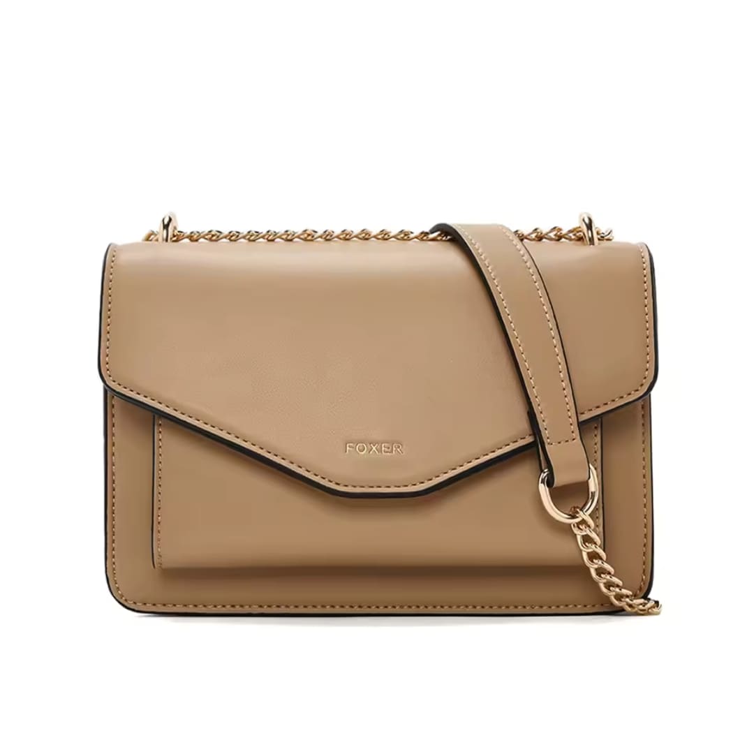 BOLSA FEMININA TYRANSVERSAL FOXER FEITA EM COURO REFINADO MODELO ARVELLE