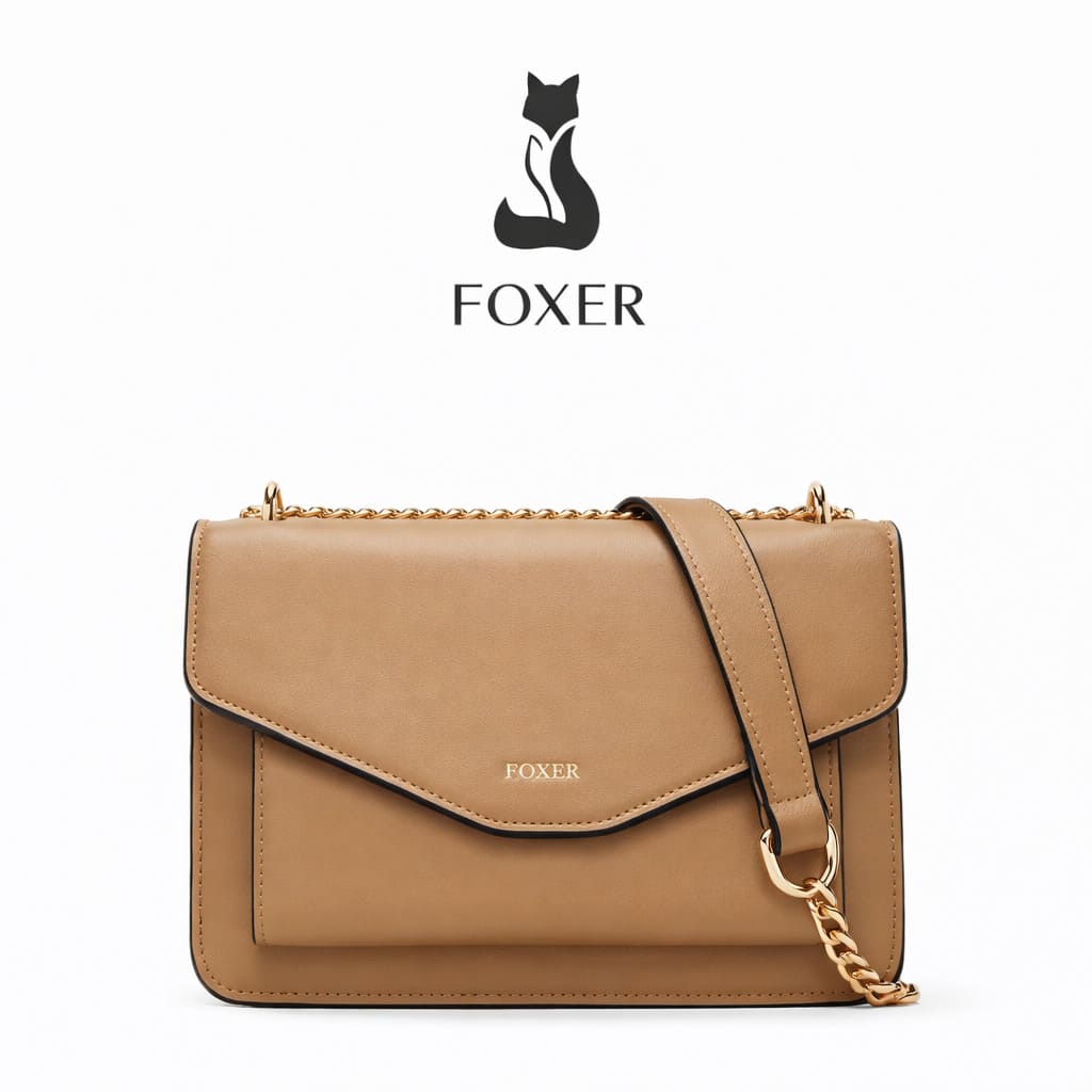 BOLSA FEMININA TYRANSVERSAL FOXER FEITA EM COURO REFINADO MODELO ARVELLE