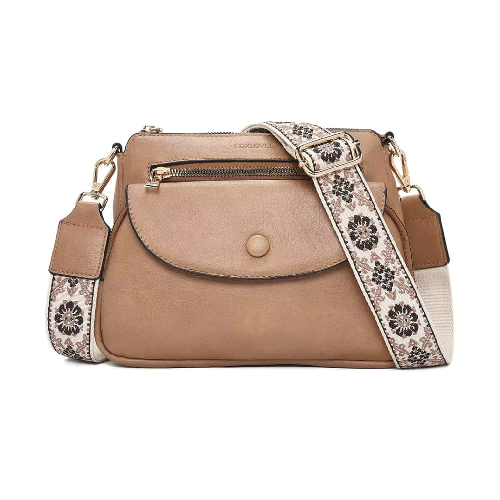 BOLSA FEMININA TRANSVERSAL FOXER FEIRA EM COURO REFINADO  MODELO MONTREL