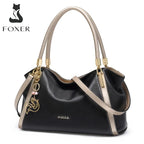BOLSA FEMININA FOXER FEITA EM COURO GENUÍNO – MODELO ESSÉNNE BLACK