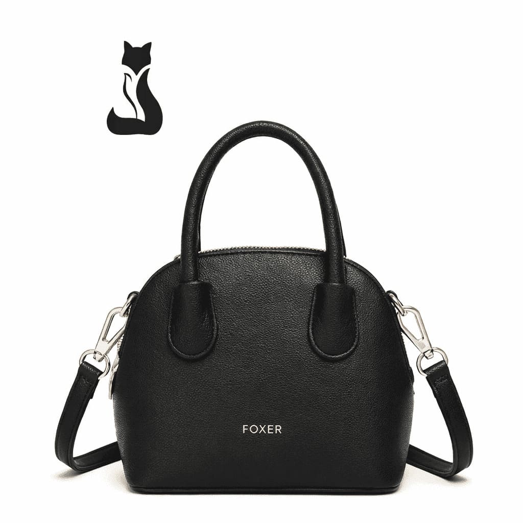 BOLSA FEMININA TRANSVERSAL FOXER FEITA EM COURO GENUÍNO MODELO AMÉLIE BLACK