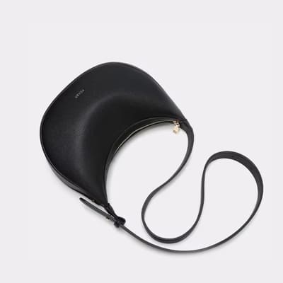 BOLSA FEMININA DE OMBRO FOXER FEITA EM COURO LEGÍTIMO MODELO LUNÉRA BLACK