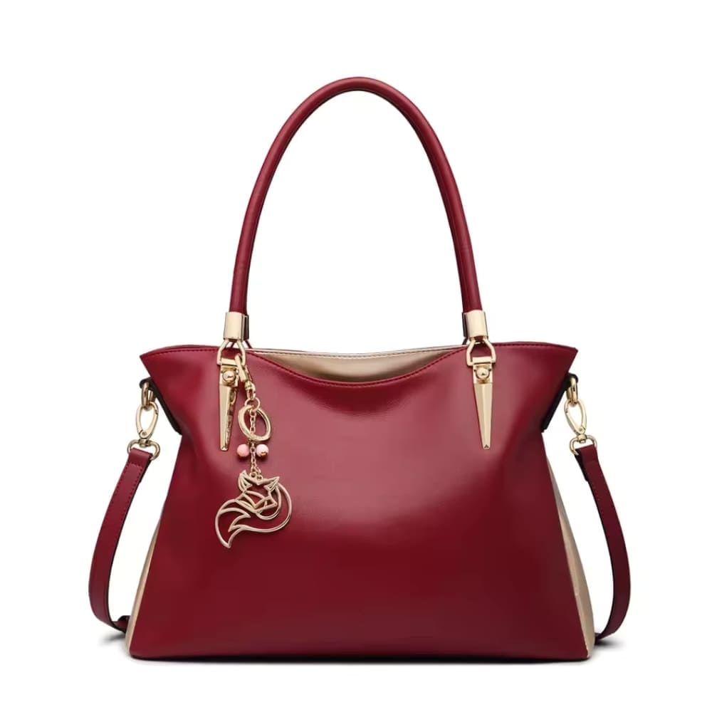 BOLSA FEMININA fOXER FEITA EM COURO GENUÍNO MODELO  BELLA VALLÉE RED