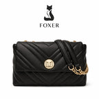 BOLSA FEMININA FOXER FEITA EM COURO GENUÍNO MODELO  CAMILLE PRESTIGE BLACK