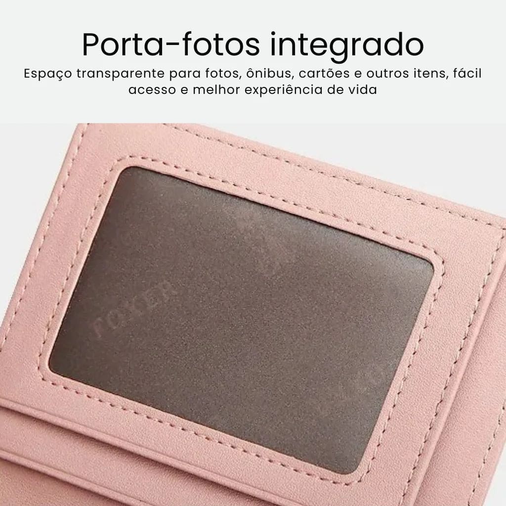 CARTEIRA FEMININA FOXER FEITA EM COURO GENUÍNO MODELO DALPHNE