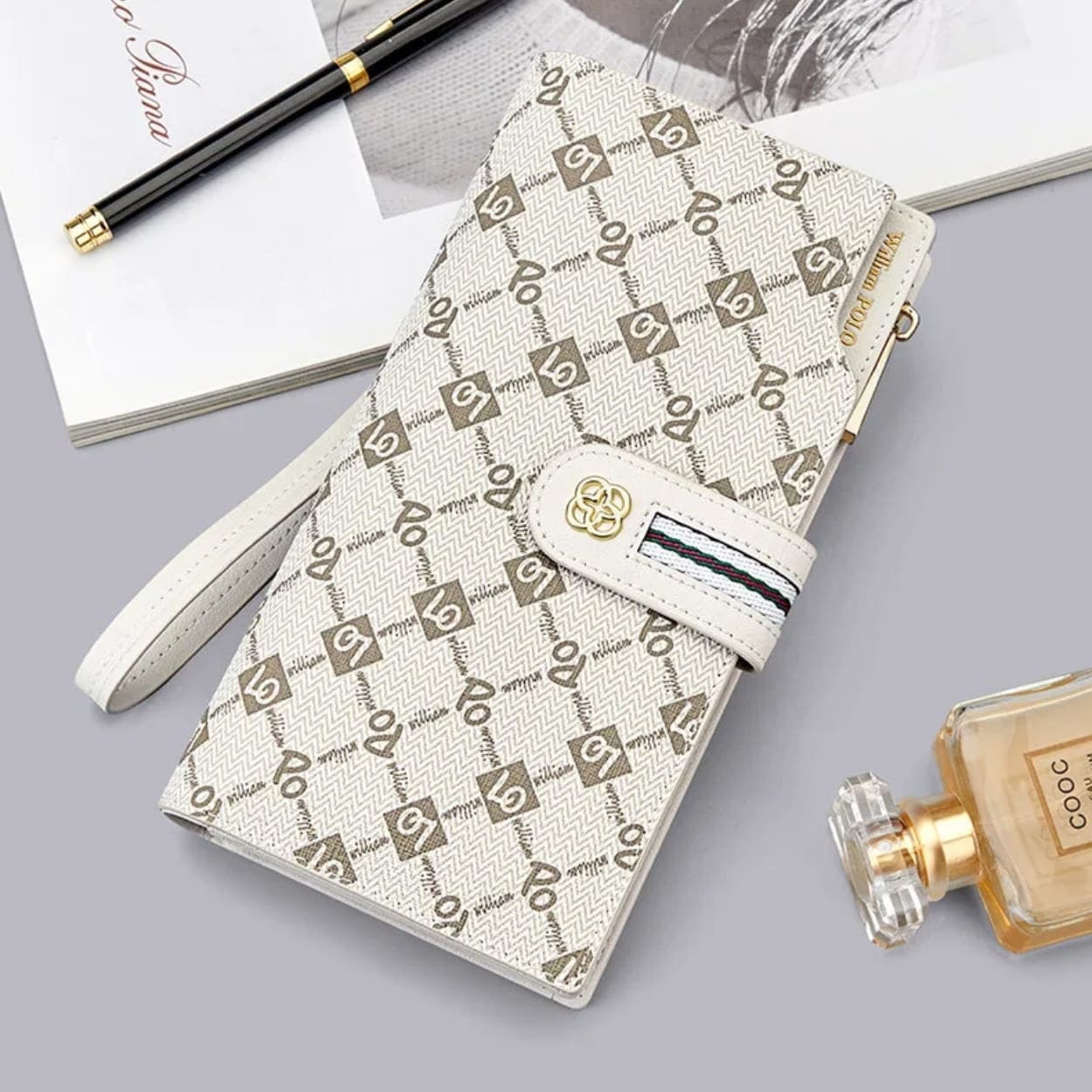 CARTEIRA FEMININA EM COURO  MODELO SUPREME -LINHA WILLIAN POLLO