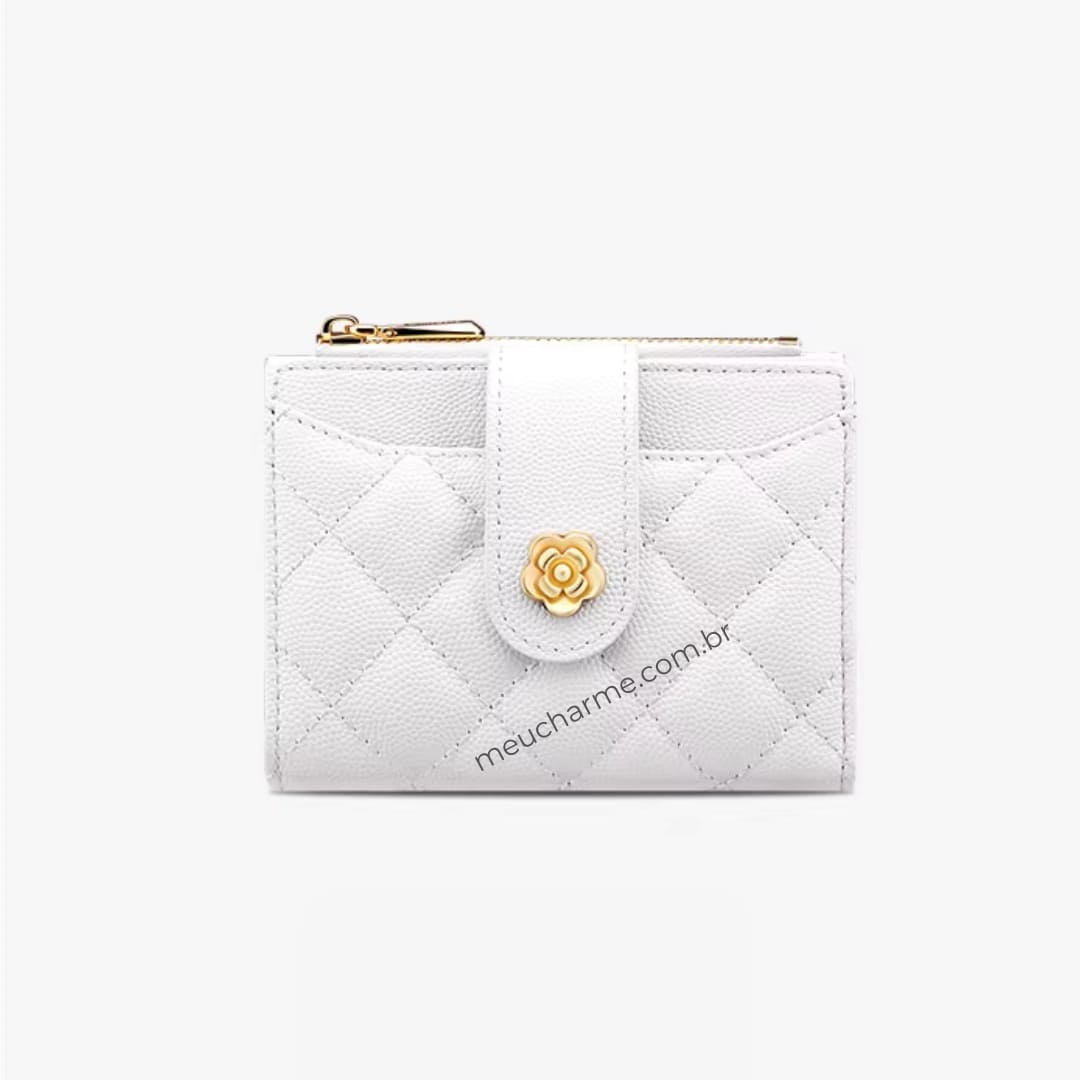 CARTEIRA FEMININA CURTA  FEITA EM COURO GENUÍNO MODELO ÉLORA -LINHA  WILLIAM POLO