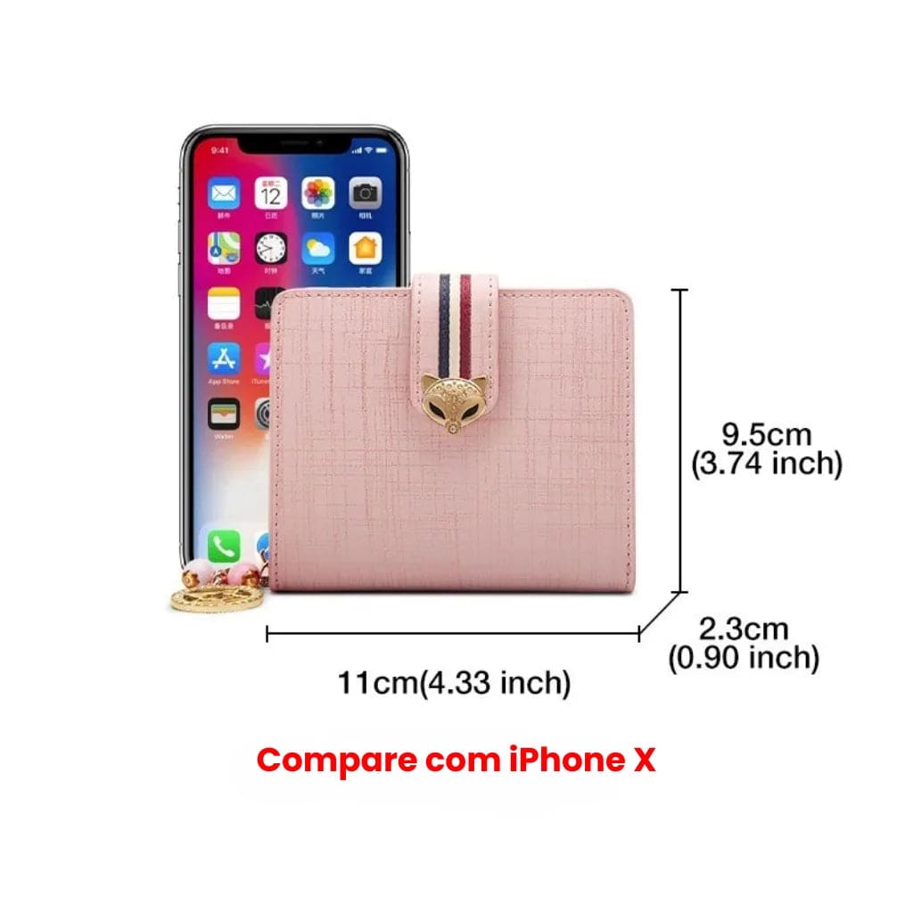 CARTEIRA FEMININA FOXER FEITA EM COURO GENUÍNO MODELO DALPHNE