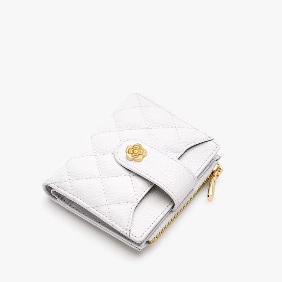 CARTEIRA FEMININA CURTA  FEITA EM COURO GENUÍNO MODELO ÉLORA -LINHA  WILLIAM POLO