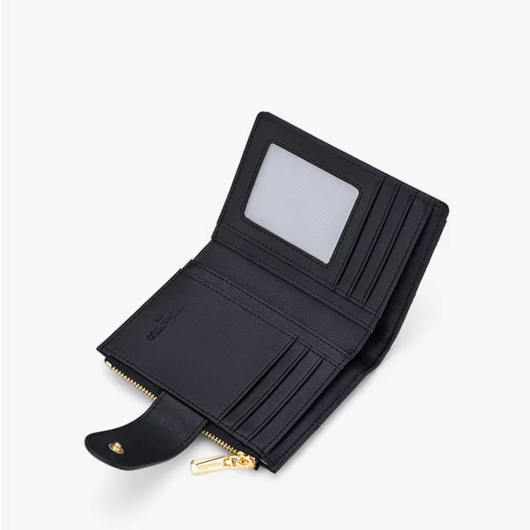 CARTEIRA FEMININA CURTA  FEITA EM COURO GENUÍNO MODELO ÉLORA -LINHA  WILLIAM POLO