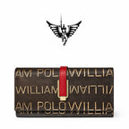 CARTEIRA FEMININA FEITA EM COURO MODELO LONG MONOGRAM ÉLEGANCE -LINHA WILLIAM POLLO
