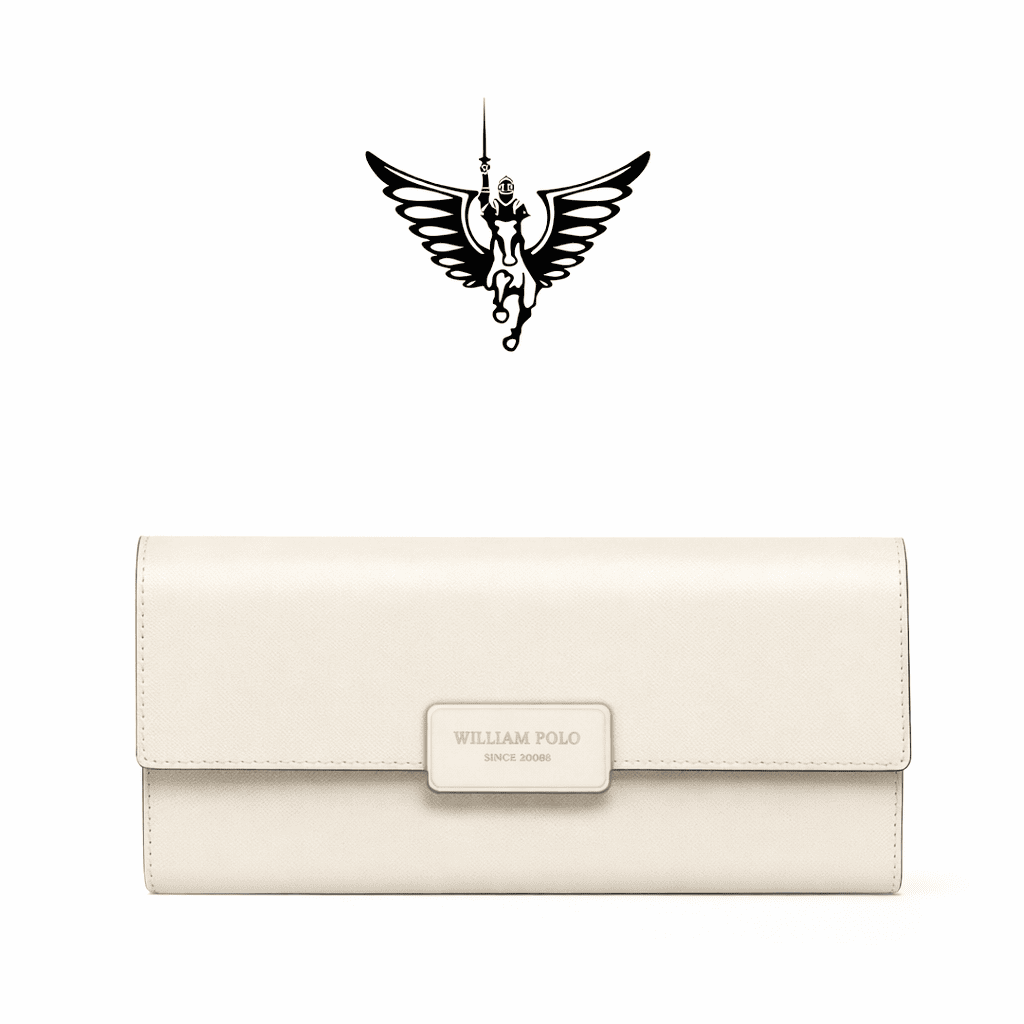 CARTEIRA FEMININA FEITA EM COURO GENUÍNO  MODELO IVORY ÉLÉGANCE- LINHA WILLIAM POLO
