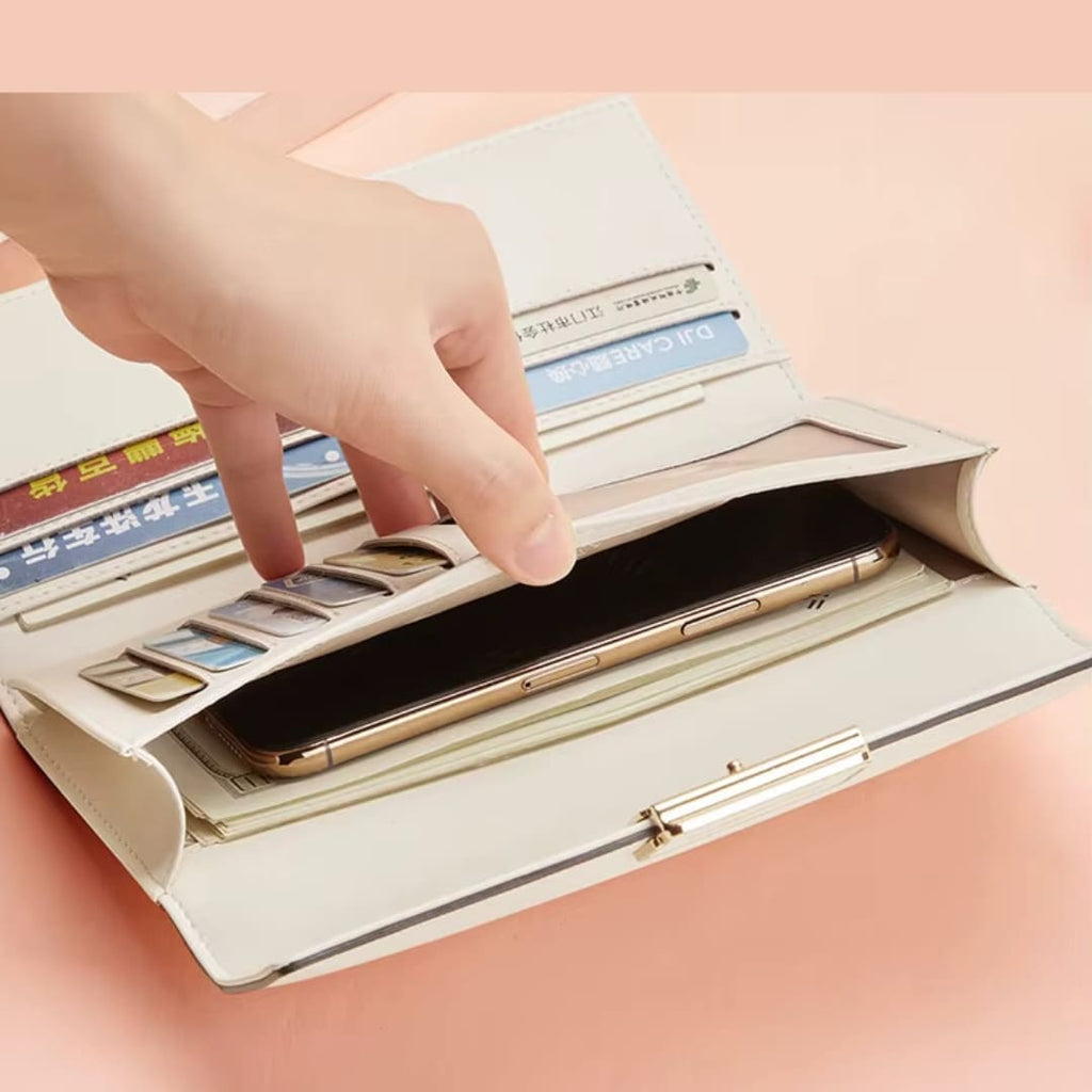 CARTEIRA FEMININA FEITA EM COURO GENUÍNO  MODELO IVORY ÉLÉGANCE- LINHA WILLIAM POLO