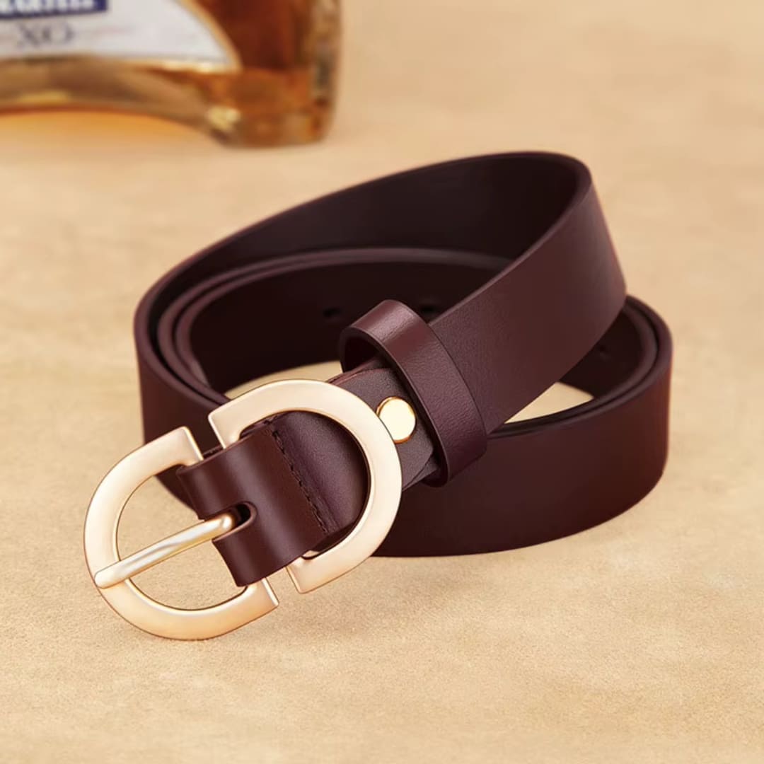 CINTO FEMININO  FEITO EM COURO  LEGÍTIMO MODELO CÉLINEA BLACK – LINHA WILLIAMPOLO