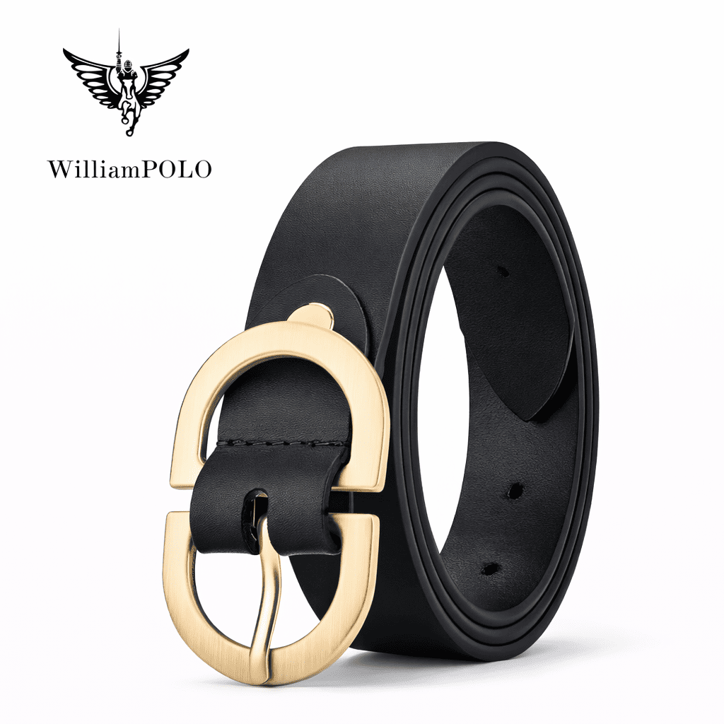 CINTO FEMININO  FEITO EM COURO  LEGÍTIMO MODELO CÉLINEA BLACK – LINHA WILLIAMPOLO