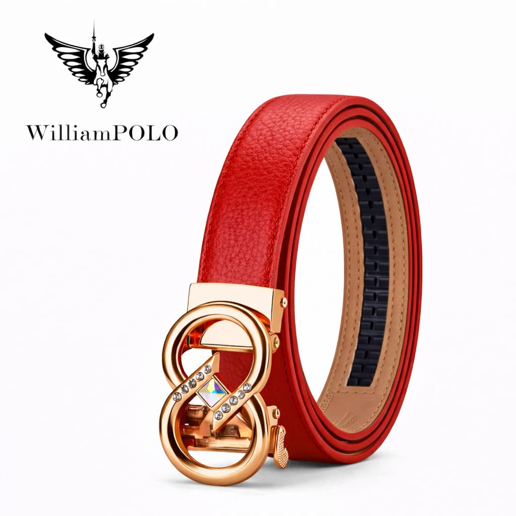 CINTO FEMININO FEITO EM COURO GENUÍNO MODELO ARVELLI REWHITE- LINHA WILLIAMPOLO