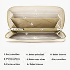 CARTEIRA FEMININA FEITA EM COURO GENUÍNO MODELO  RIVOLÉE – LINHA  WILLIAM POLO