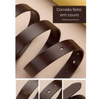 CINTO FEMININO FEITO EM COURO LEGÍTIMO MODELO AVENUE D’OR- LINHA WILLIAM POLO