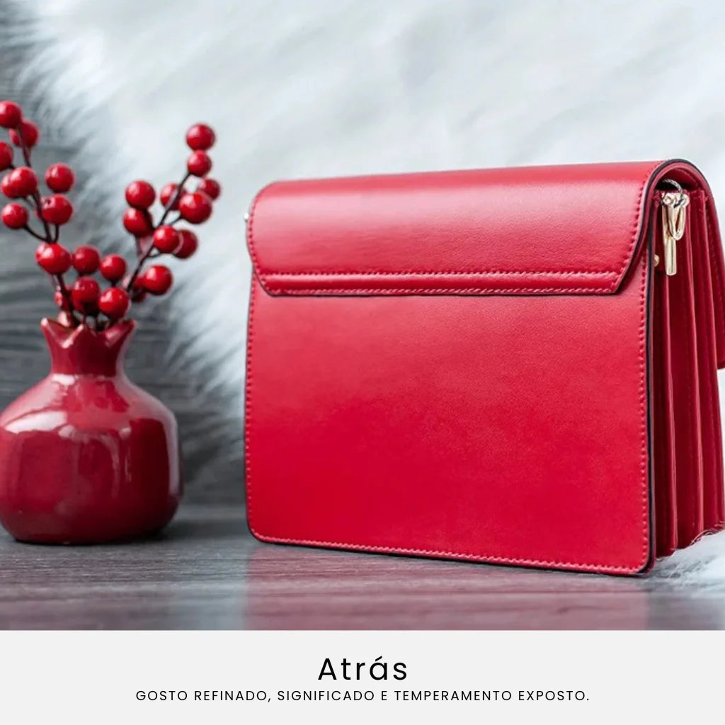 Bolsa Feminina Transversal Foxer Feita em couro Legítimo Modelo SolphRed