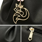 BOLSA FEMININA FOXER FEITA EM COURO GENUÍNO MODELO SAINT-GERMAIN BLACK