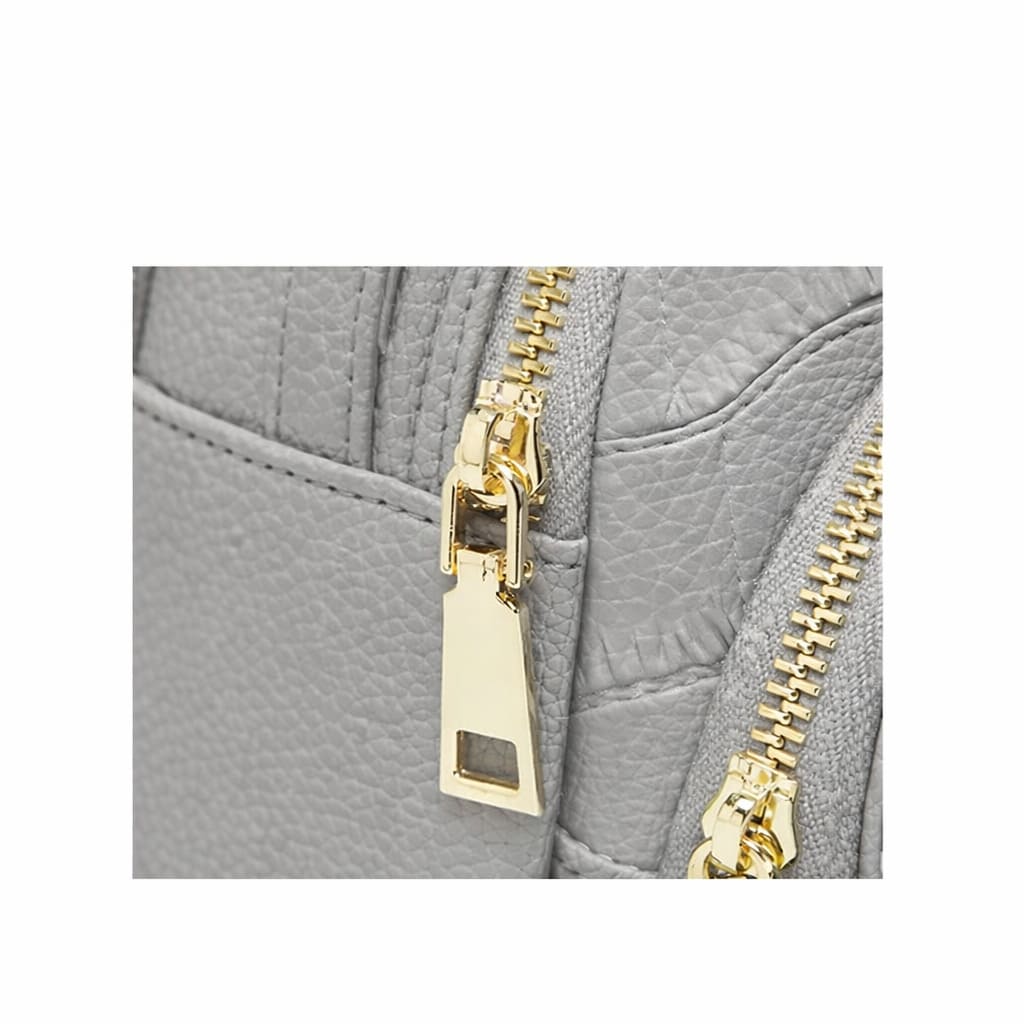 BOLSA FEMININA FOXER FEITA EM COURO GEMUÍNO MODELO RIVELLE GRAY