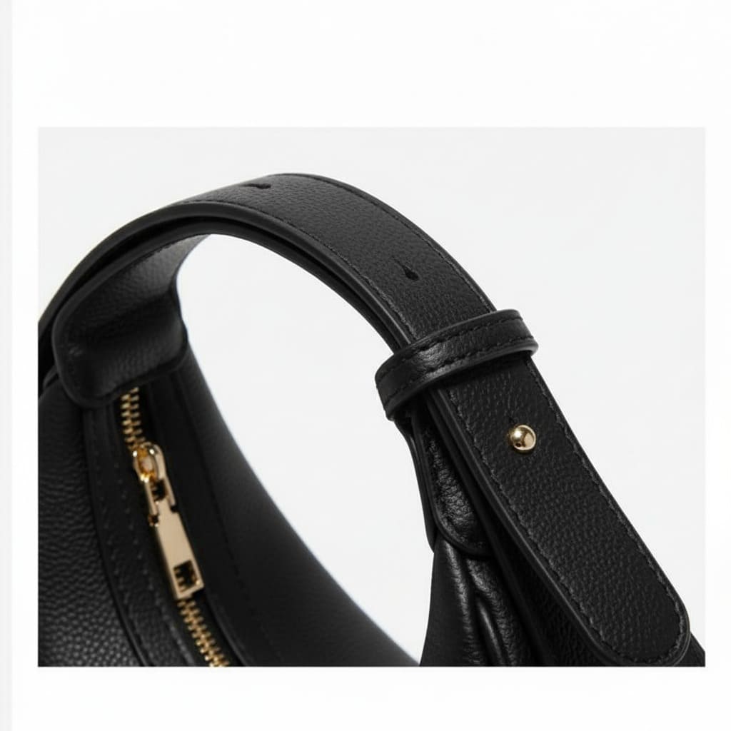 BOLSA FEMININA DE OMBRO FOXER FEITA EM COURO LEGÍTIMO MODELO LUNÉRA BLACK