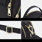 BOLSA FEMININA FOXER FEITA EM COURO GEMUÍNO MODELO RIVELLE BLACK