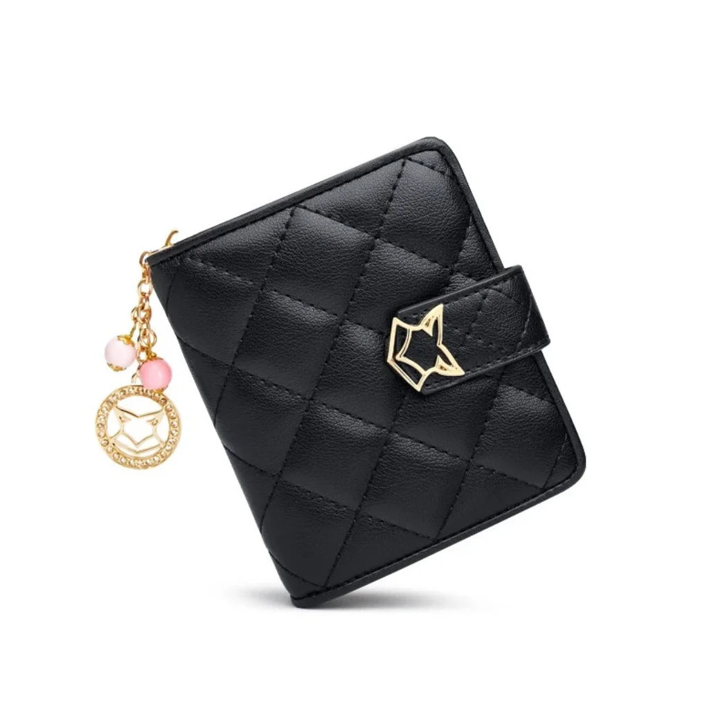 CARTEIRA FEMININA FOXER FEITA EM COURO MODELO ORLÈNE BLACK