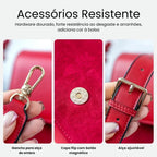 Bolsa Feminina Transversal Foxer Feita em couro Legítimo Modelo SolphRed