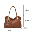 BOLSA FEMININA FOXER FEITA EM COURO GENUÍNO MODELO SAINT-GERMAIN BROWN