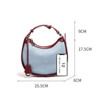 BOLSA FEMININA FOXER FEITA EM JEANS COM DETALHES EM COURO MODELO JEANS LUXE