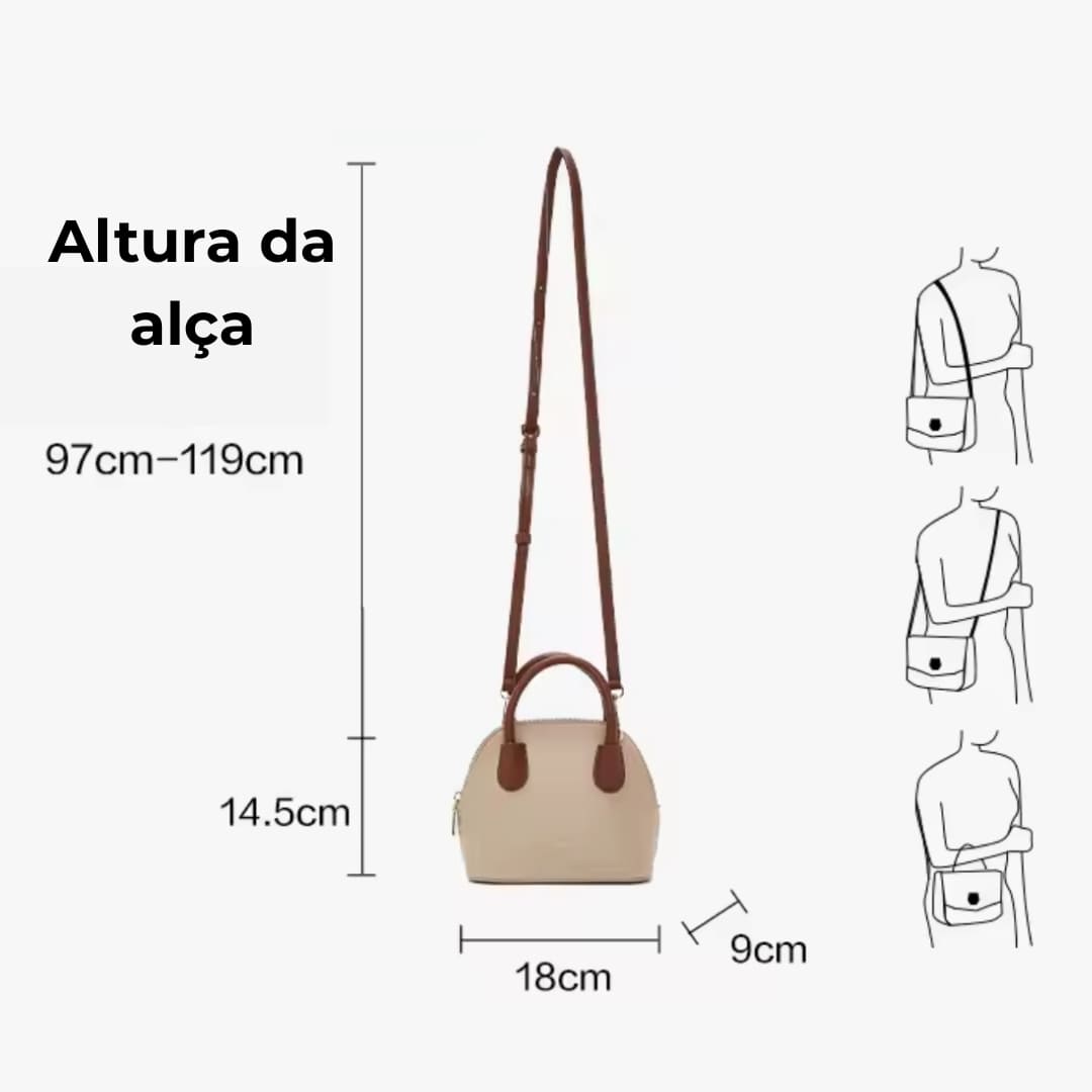 BOLSA DE OMBRO FEMININA FOXER MODELO MARCELLINE TREILLIS