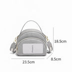 BOLSA FEMININA FOXER FEITA EM COURO GEMUÍNO MODELO RIVELLE GRAY