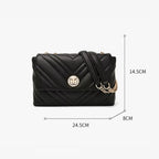 BOLSA FEMININA FOXER FEITA EM COURO GENUÍNO MODELO  CAMILLE PRESTIGE BLACK