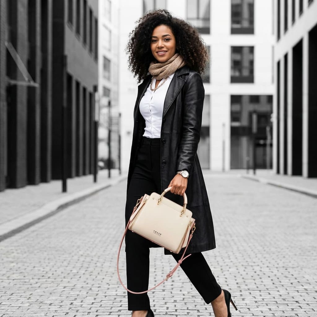 BOLSA FEMIINA EM COURO FOXER MODELO PRESTIGE CABAS WHAIT