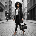 BOLSA FEMININA FOXER FEITA EM COURO GENUÍNO MODELO SAINT-GERMAIN BLACK