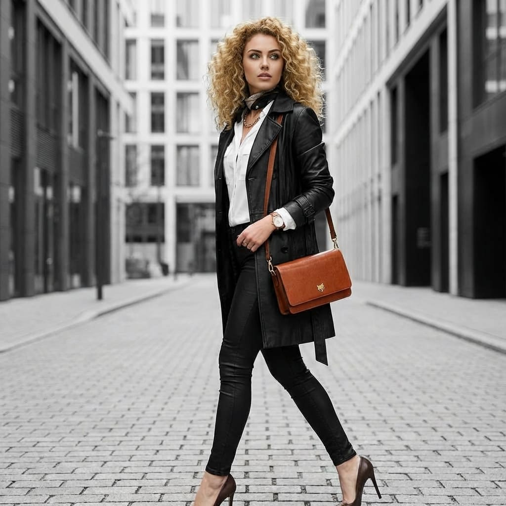BOLSA FEMININA FOXER TRABSVERSAL  FEITA EM COURO REFINADO MODELO CHARLOTTE BROWN