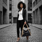 BOLSA FEMININA FOXER FEITA EM COURO GENUÍNO – MODELO ESSÉNNE BLACK