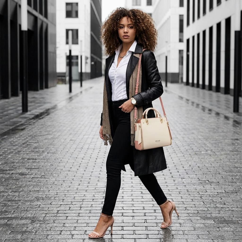 BOLSA FEMIINA EM COURO FOXER MODELO PRESTIGE CABAS WHAIT