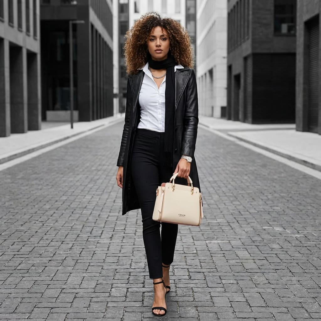 BOLSA FEMIINA EM COURO FOXER MODELO PRESTIGE CABAS WHAIT