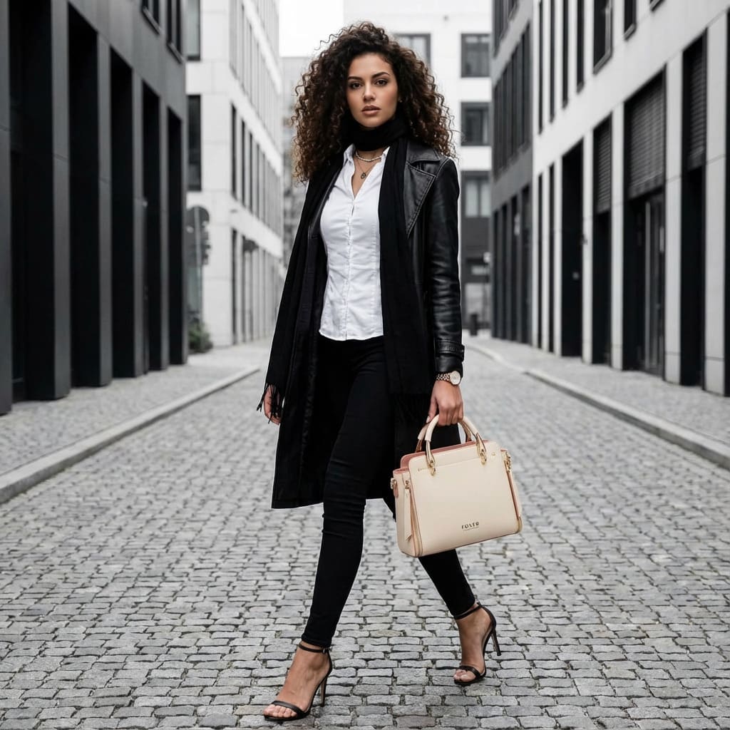 BOLSA FEMIINA EM COURO FOXER MODELO PRESTIGE CABAS WHAIT