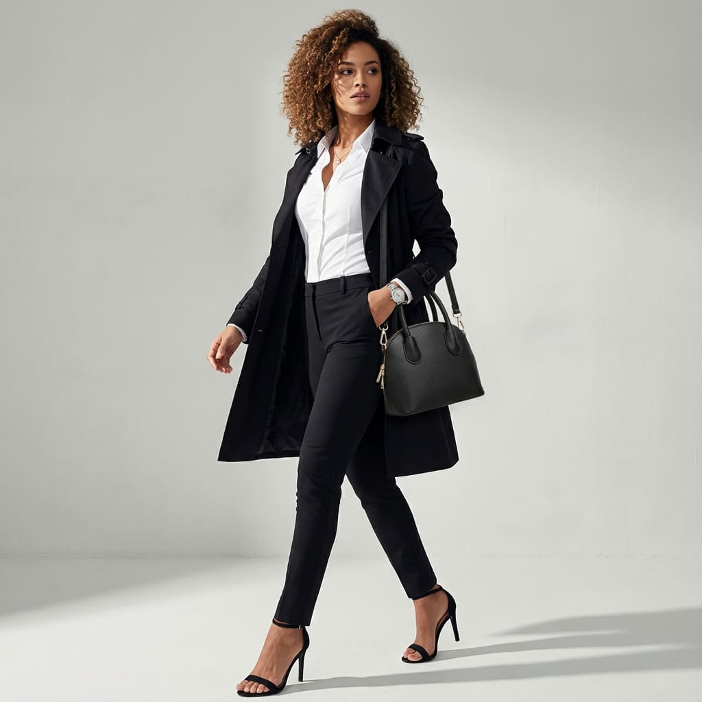 BOLSA FEMININA TRANSVERSAL FOXER FEITA EM COURO GENUÍNO MODELO AMÉLIE BLACK