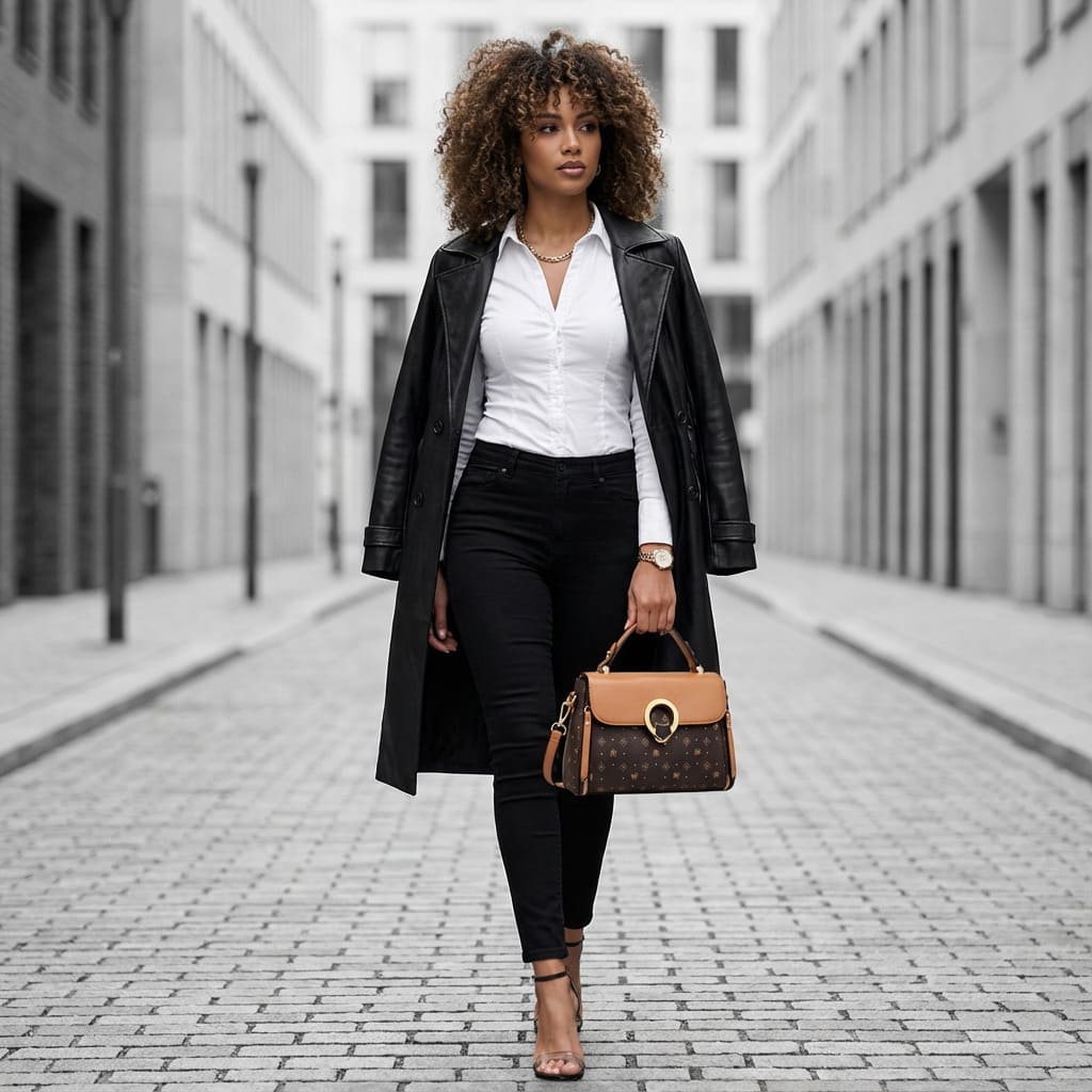 BOLSA FEMININA FOXER FEITA EM COURO REFINADO MODELO CÉLINEA BROWN