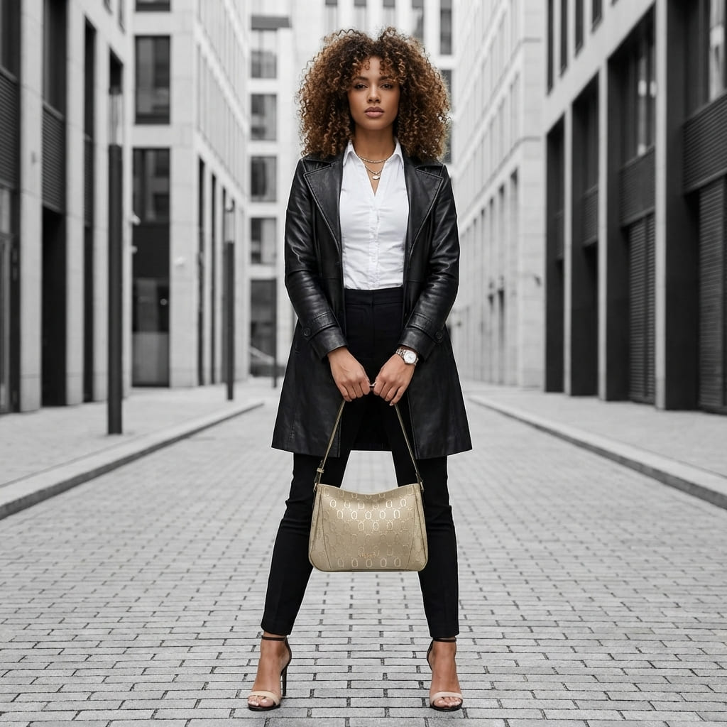 BOLSA FEMININA TRANSVERSAL  FOXER  FEITA EM COURO REFINADO MODELO VARENNA