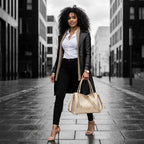 BOLSA FEMININA FOXER TRANVERSAL FEITA EM  COURO GENUÍNO MODELO ALMA GOLDEN