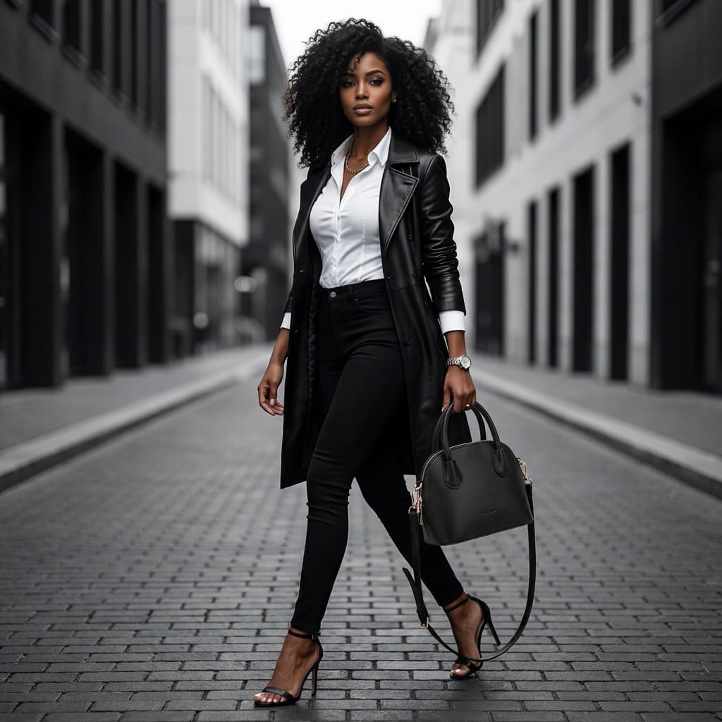 BOLSA FEMININA TRANSVERSAL FOXER FEITA EM COURO GENUÍNO MODELO AMÉLIE BLACK