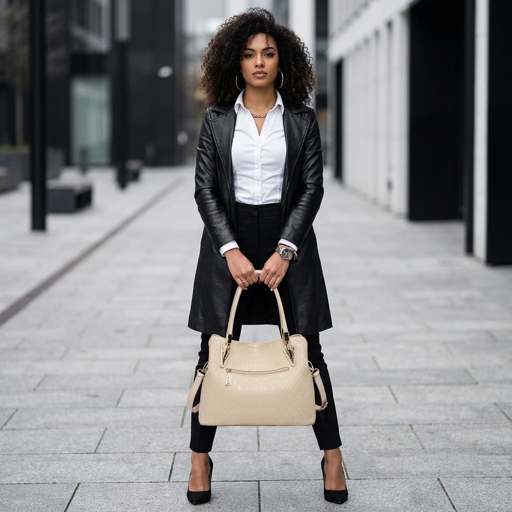 BOLSA FEMININA FOXER FEITA EM COURO GENUÍNO MODELO FOXER MONTAIGNE